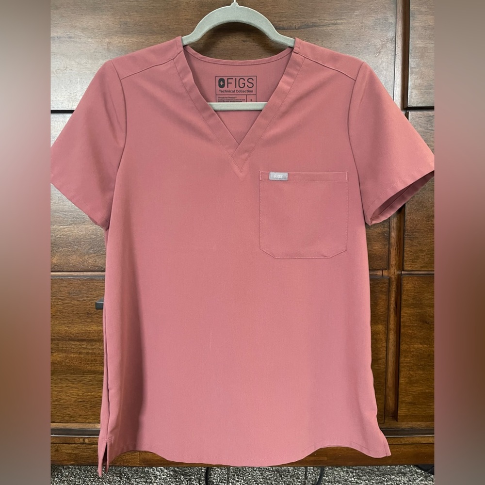 Figs Catarina Scrub Top, Mauve, S